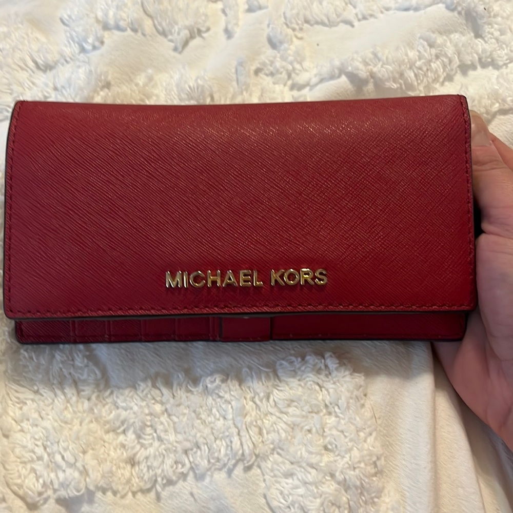 Red Michael Kors wallet